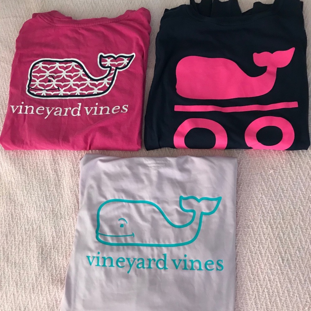 3 LS Vineyard Vines Shirts Long Sleeved
